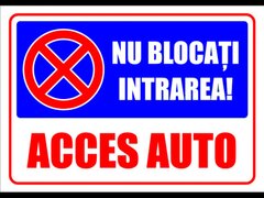 Indicator pentru interzicere nu blocati intrarea acces auto